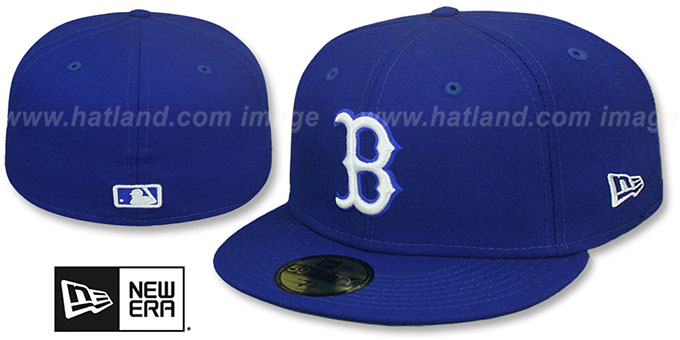 Red Sox 'TEAM-BASIC' Royal-White Fitted Hat by New Era