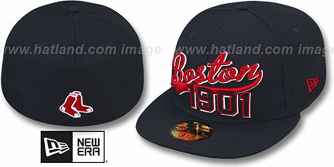 Red Sox 'THE BEGINNING' Navy Fitted Hat by New Era