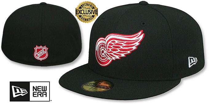 Red Wings 'NHL TEAM-BASIC' Black Fitted Hat by New Era