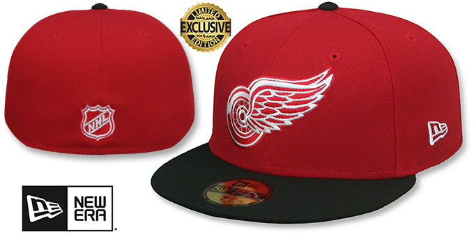 Red Wings 'NHL TEAM-BASIC' Red-Black Fitted Hat by New Era