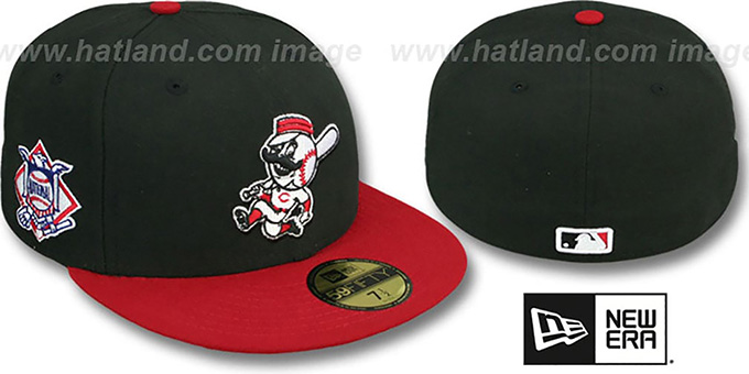 new era black and red cap