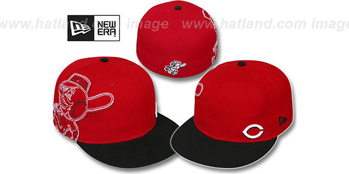 Reds 'BIG-STITCH' Red-Black Fitted Hat by New Era
