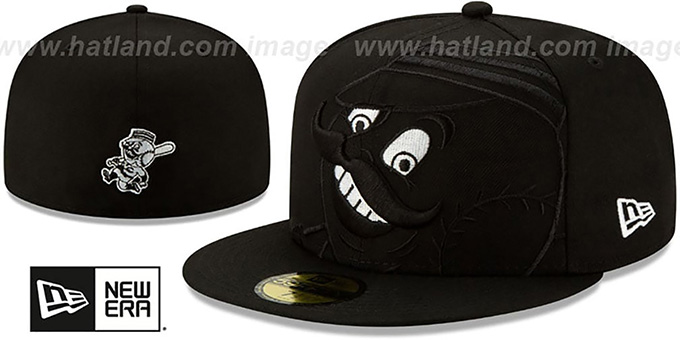 Reds 'LOGO ELEMENTS' Black-White Fitted Hat by New Era