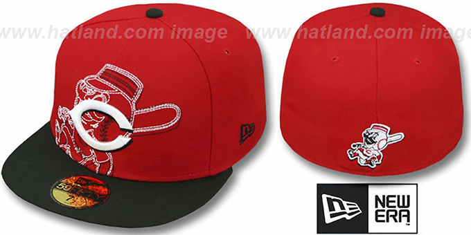 Reds 'NEW MIXIN' Red-Black Fitted Hat by New Era