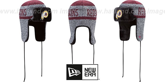 Redskins 'FROSTWORK TRAPPER' Burgundy Knit Hat by New Era