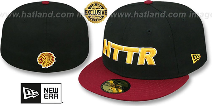 Redskins 'HTTR' Black-Burgundy Fitted Hat by New Era