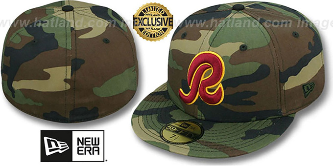 Redskins 'NFL TEAM-BASIC' Army Camo Fitted Hat by New Era