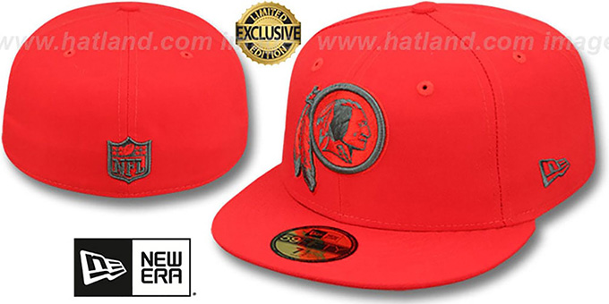 Redskins 'NFL TEAM-BASIC' Fire Red-Charcoal Fitted Hat by New Era