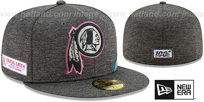 Redskins 'ONFIELD CRUCIAL CATCH' Grey Fitted Hat by New Era