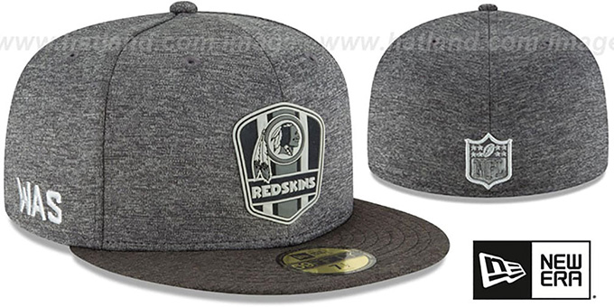 Redskins 'ROAD ONFIELD STADIUM' Charcoal-Black Fitted Hat by New Era