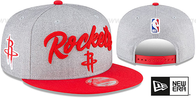 Rockets 'ROPE STITCH DRAFT SNAPBACK' Grey-Red Hat by New Era