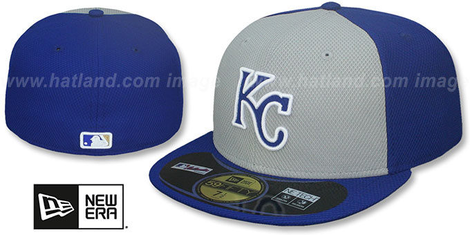 Royals 'MLB DIAMOND ERA' Grey-Royal ,BP Hat by New Era