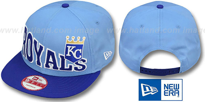 Royals 'STOKED SNAPBACK' Sky-Royal Hat by New Era