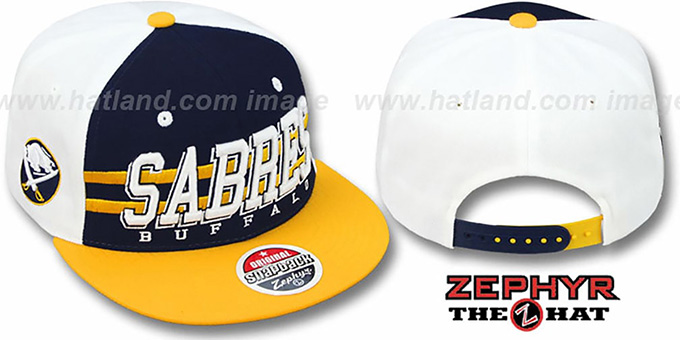Sabres '2T SUPERSONIC SNAPBACK' Navy-Gold Hat by Zephyr