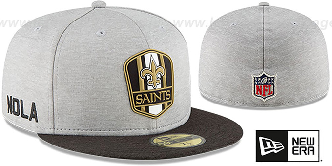 Saints 'ROAD ONFIELD STADIUM' Grey-Black Fitted Hat by New Era
