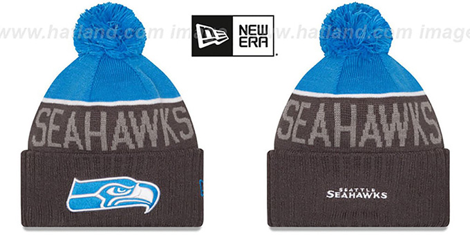 Seahawks '2015 STADIUM' Charcoal-Blue Knit Beanie Hat by New Era