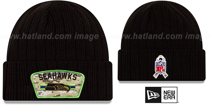 Seahawks '2021 SALUTE-TO-SERVICE' Knit Beanie Hat by New Era