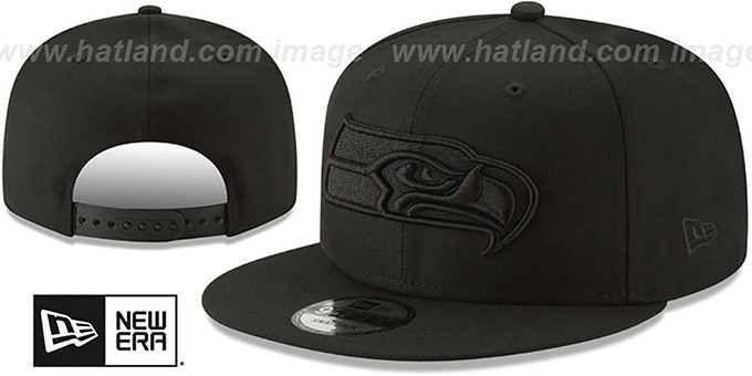Seahawks 'TEAM-BASIC BLACKOUT SNAPBACK' Hat by New Era