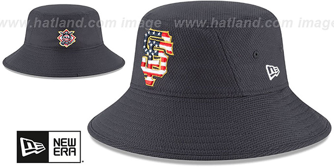 SF Giants '2018 JULY 4TH STARS N STRIPES BUCKET' Navy Hat by New Era