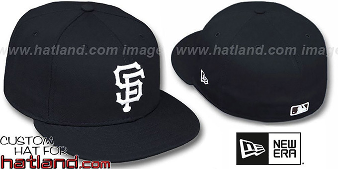 SF Giants 'TEAM-BASIC' Black-White Fitted Hat by New Era
