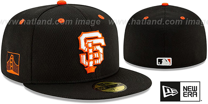 SF Giants 'DASHMARK BP' Black Fitted Hat by New Era