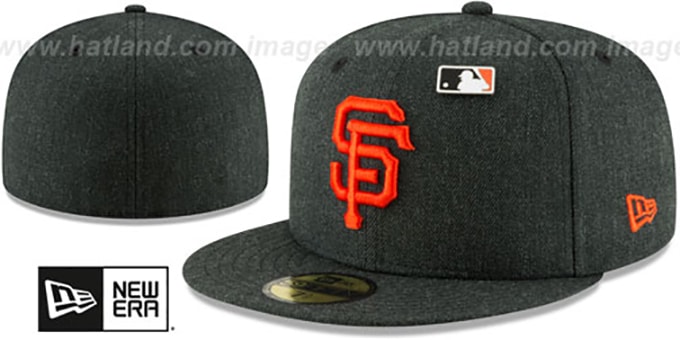 SF Giants 'HEATHERED-PIN' Black Fitted Hat by New Era