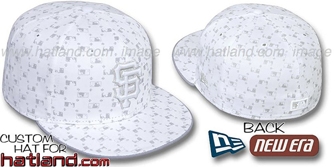 SF Giants 'MLB FLOCKING' White-Grey Fitted Hat by New Era