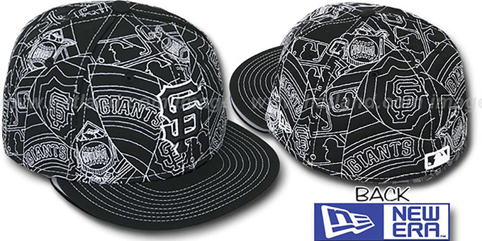 SF Giants 'PUFFY REMIX' Black-White Fitted Hat by New Era