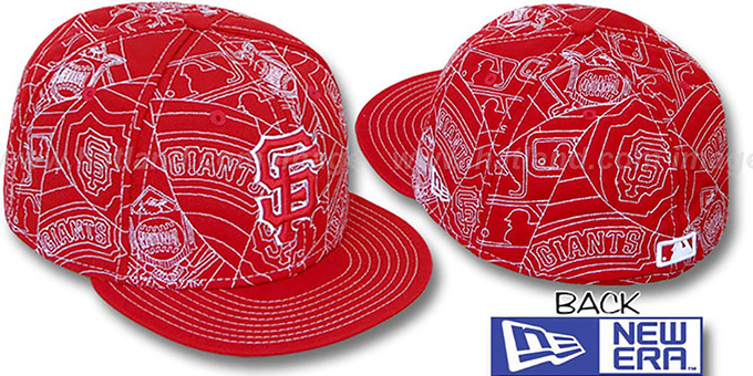 SF Giants 'PUFFY REMIX' Red-White Fitted Hat by New Era