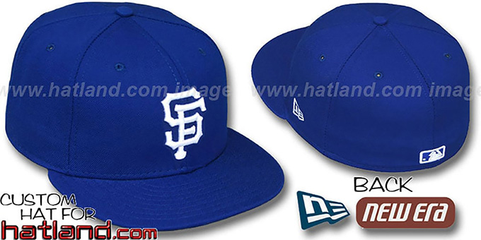 SF Giants 'TEAM-BASIC' Royal-White Fitted Hat by New Era