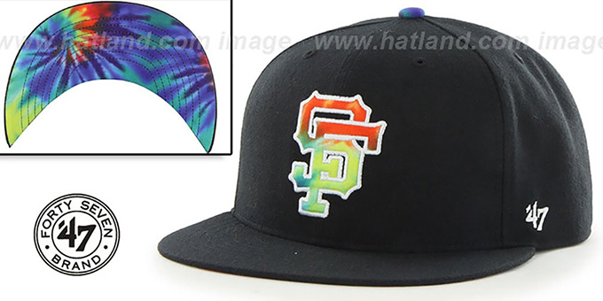 SF Giants 'SHAKEDOWN' Black Fitted Hat by 47 Brand