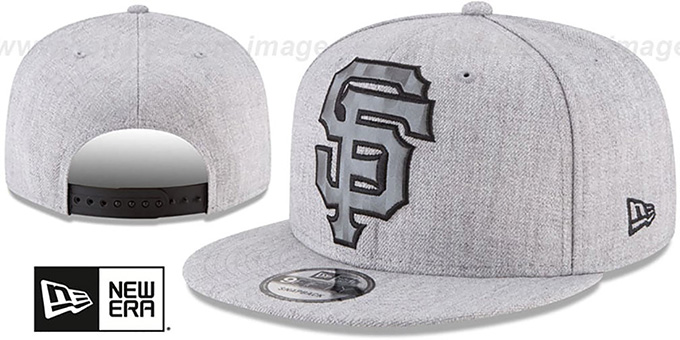 SF Giants 'SILKED-XL SNAPBACK' Heather Light Grey Hat by New Era