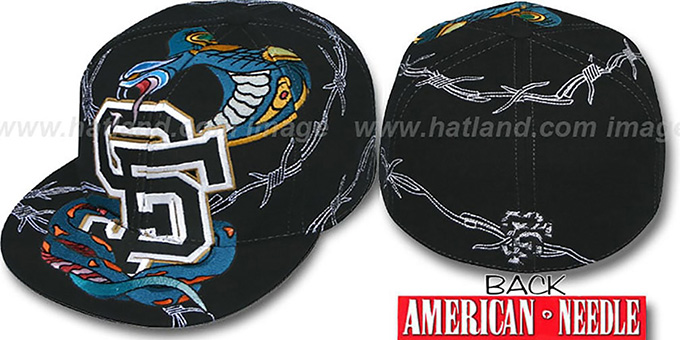 SF Giants 'SNAKE BITE' Black Fitted Hat by American Needle