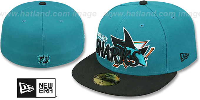 Sharks 'NHL-TIGHT' Teal-Black Fitted Hat by New Era
