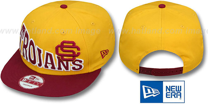 Southern Cal 'STOKED SNAPBACK' Gold-Burgundy Hat by New Era