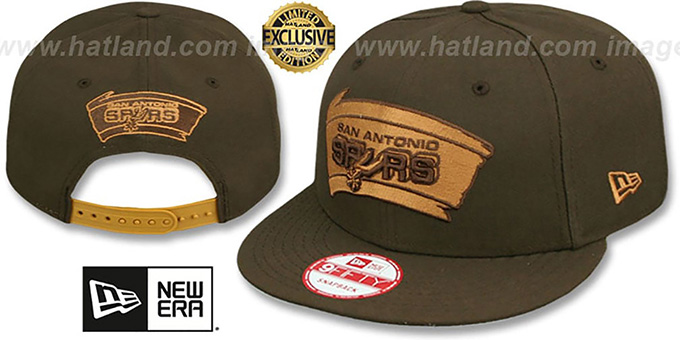 Spurs 'TEAM-BASIC SNAPBACK' Brown-Wheat Hat by New Era