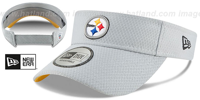 Steelers '2018 NFL TRAINING VISOR' Grey by New Era
