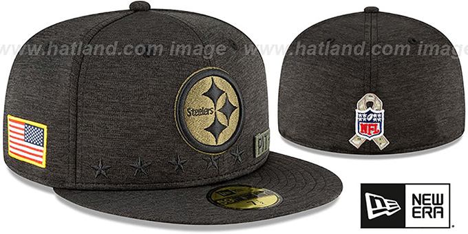 Steelers '2020 SALUTE-TO-SERVICE' ST Black Fitted Hat by New Era