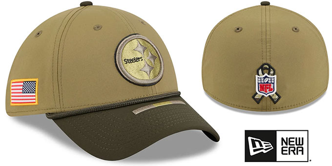 Steelers '2025 SALUTE-TO-SERVICE FLEX' Olive-Dark Green Hat by New Era