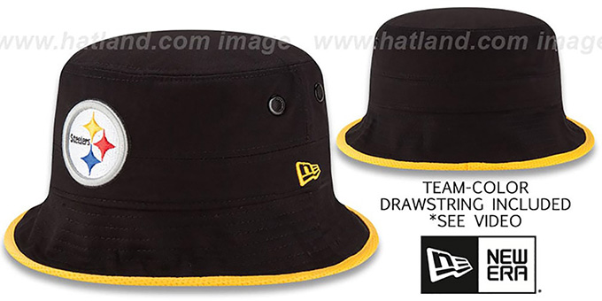Steelers 'BASIC-ACTION' Black Bucket Hat by New Era