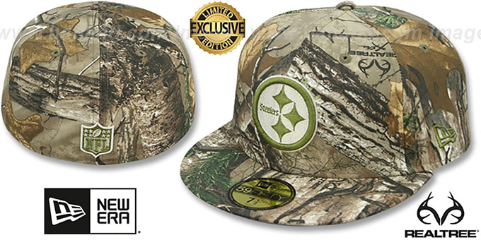 Steelers 'NFL TEAM-BASIC' Realtree Camo Fitted Hat by New Era