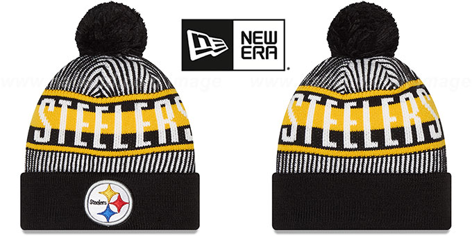 Steelers 'STRIPED' Knit Beanie Hat by New Era