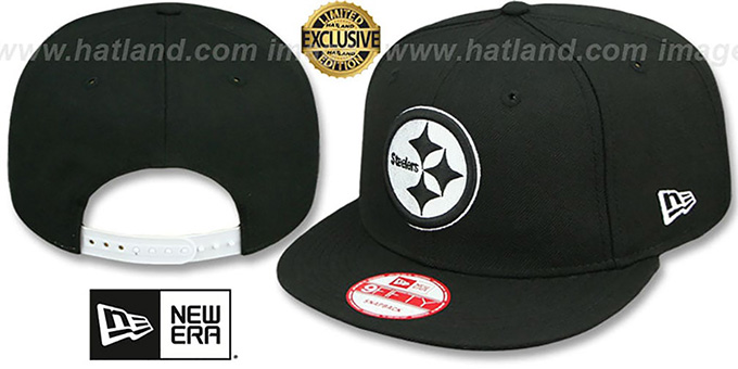 Steelers 'TEAM-BASIC SNAPBACK' Black-White Hat by New Era