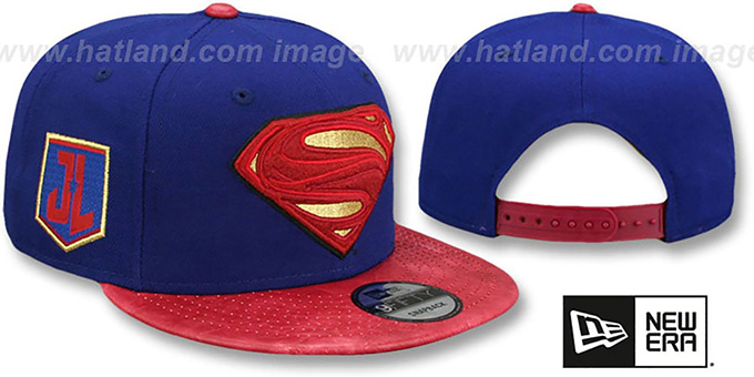 Superman 'JUSTICE LEAGUE SNAPBACK' Royal-Red Hat by New Era