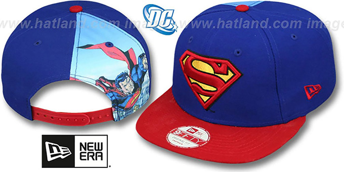 Superman 'QUARTER-SUB SNAPBACK' Royal-Red Hat by New Era