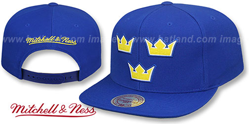Sweden 'WORLD CUP HOCKEY SNAPBACK' Royal Hat by Mitchell and Ness