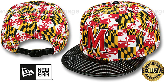 Terrapins 'MARYLAND-FLAG CROWN PATENT STRAPBACK' Hat by New Era