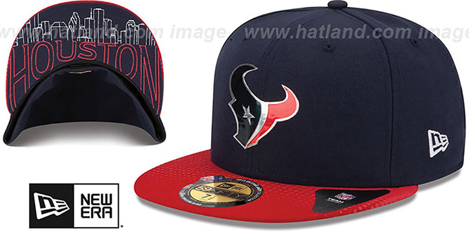 Texans '2015 NFL DRAFT' Navy-Red Fitted Hat by New Era