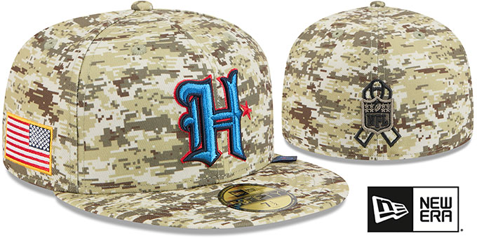 Texans 2025 'SALUTE-TO-SERVICE' Digital Desert Storm Fitted Hat by New Era