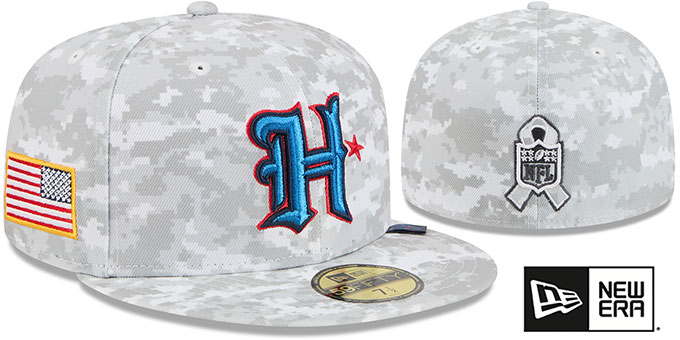 Texans '2025 SALUTE-TO-SERVICE' Snow White Digital Fitted Hat by New Era